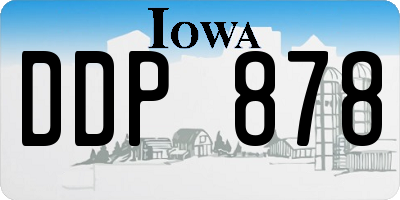 IA license plate DDP878