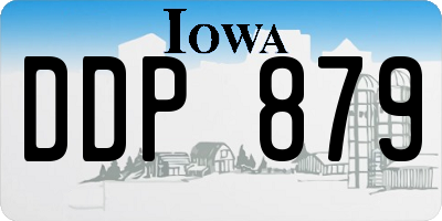 IA license plate DDP879