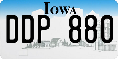 IA license plate DDP880