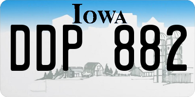 IA license plate DDP882