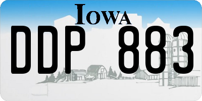 IA license plate DDP883