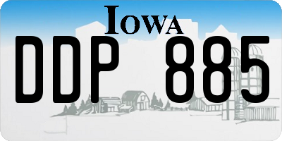 IA license plate DDP885