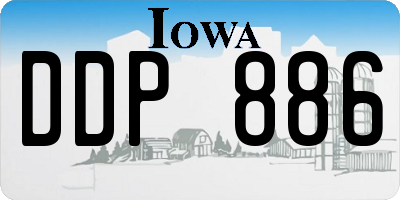 IA license plate DDP886