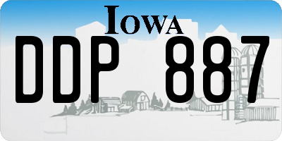IA license plate DDP887