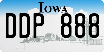 IA license plate DDP888