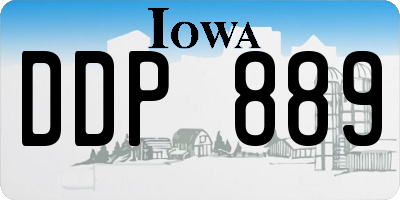 IA license plate DDP889