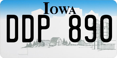 IA license plate DDP890