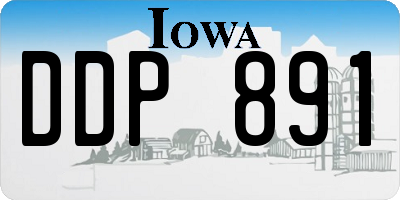 IA license plate DDP891