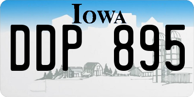 IA license plate DDP895