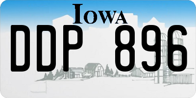 IA license plate DDP896