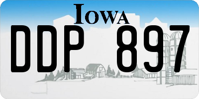 IA license plate DDP897