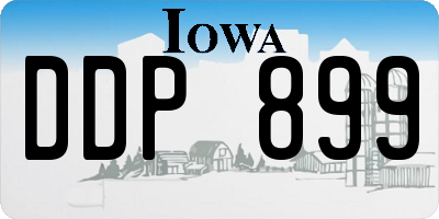 IA license plate DDP899