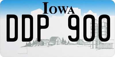 IA license plate DDP900