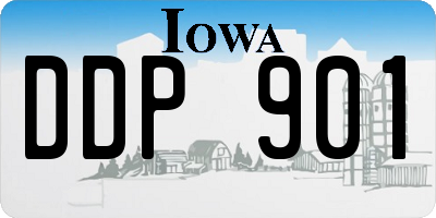 IA license plate DDP901