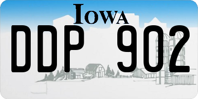 IA license plate DDP902
