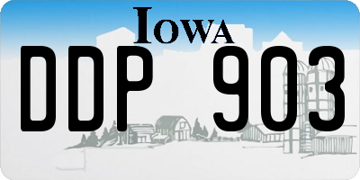IA license plate DDP903