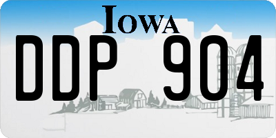 IA license plate DDP904
