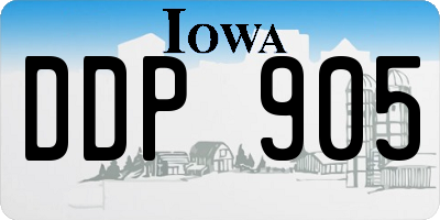 IA license plate DDP905