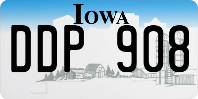 IA license plate DDP908