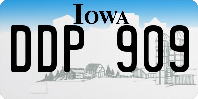 IA license plate DDP909