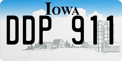 IA license plate DDP911