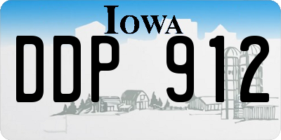 IA license plate DDP912
