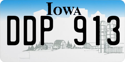 IA license plate DDP913