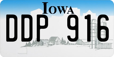 IA license plate DDP916