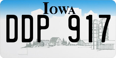 IA license plate DDP917