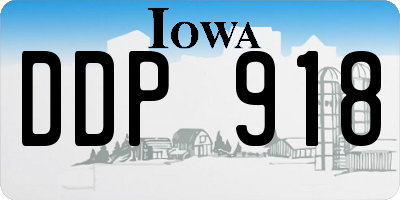 IA license plate DDP918