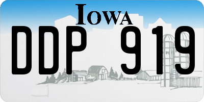 IA license plate DDP919