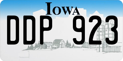 IA license plate DDP923