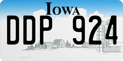 IA license plate DDP924