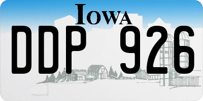 IA license plate DDP926