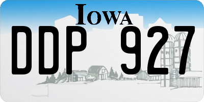 IA license plate DDP927