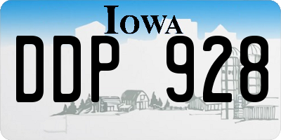 IA license plate DDP928
