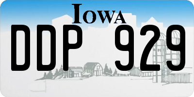 IA license plate DDP929