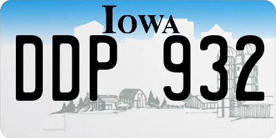IA license plate DDP932