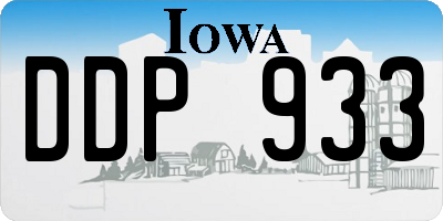 IA license plate DDP933