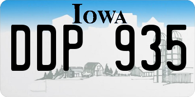 IA license plate DDP935
