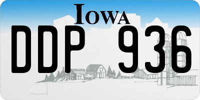 IA license plate DDP936