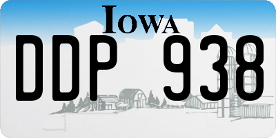 IA license plate DDP938