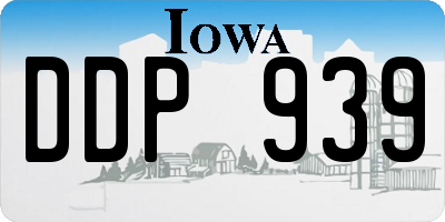 IA license plate DDP939