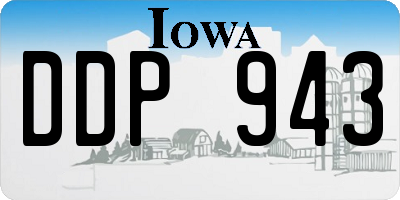 IA license plate DDP943