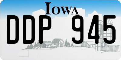 IA license plate DDP945
