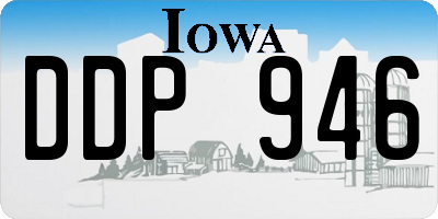 IA license plate DDP946