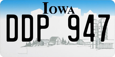 IA license plate DDP947