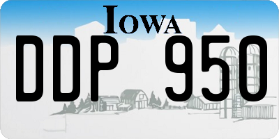 IA license plate DDP950