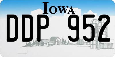 IA license plate DDP952