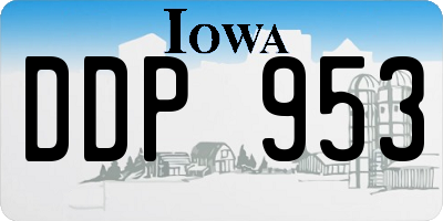 IA license plate DDP953
